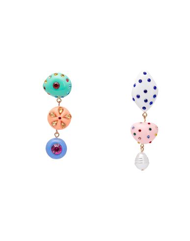 8 By Yoox Fruit Shape Ring Set Woman Earrings Pink Size - Plastic