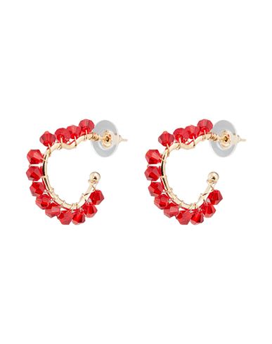 8 By Yoox Heart-shape Hoop Earrings Woman Earrings Red Size - Plastic, Metal