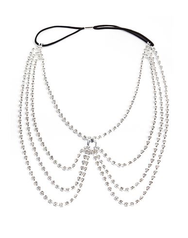 8 By Yoox Rhinestone Garter Woman Body Jewel Silver Size - Metal, Glass