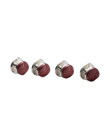 Brioni Man Cufflinks And Tie Clips Brick Red Size - Metal