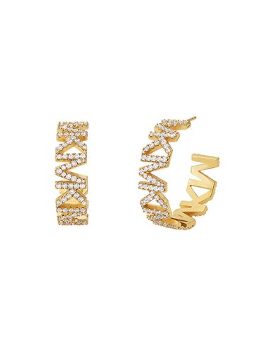 Michael Kors Premium Woman Earrings Gold Size - Brass, Crystal