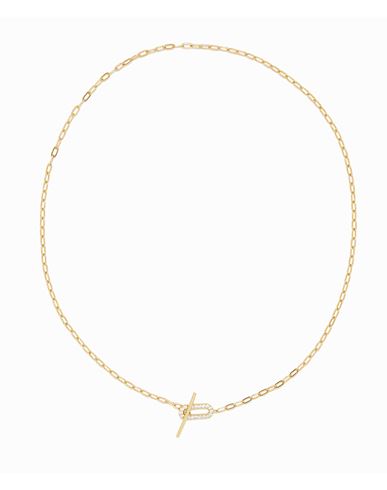 SHASHI SHASHI JADE PAVE NECKLACE WOMAN NECKLACE GOLD SIZE - 925/1000 SILVER, 585/1000 GOLD PLATED, CUBIC ZI