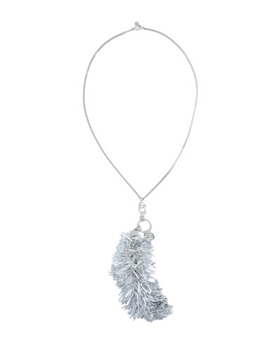 Mm6 Maison Margiela Woman Necklace Silver Size - Metal, Other Fibres