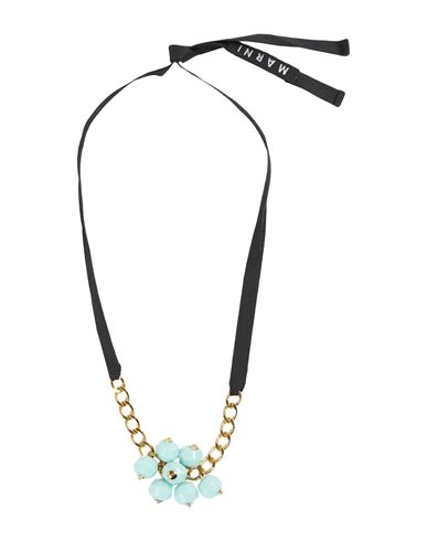 Marni Woman Necklace Sky Blue Size - Textile Fibers, Metal