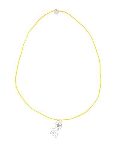 Shop Marni Woman Necklace Yellow Size - Natural Stone, Plastic, Metal