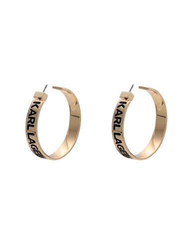Karl Lagerfeld K/essential Logo Earrings Woman Earrings Gold Size - Brass, Enamel