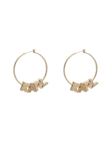 Karl Lagerfeld K/karl Logo Hoop Earrings Woman Earrings Gold Size - Brass