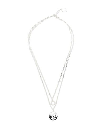 Karl Lagerfeld K/monogram Dip Double Necklace Woman Necklace Silver Size - Brass, Enamel