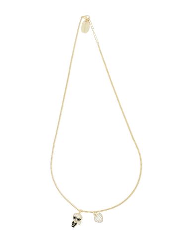 Karl Lagerfeld K/ikonik Pave Heart Necklace Woman Necklace Gold Size - Silver, Brass, Zirconia