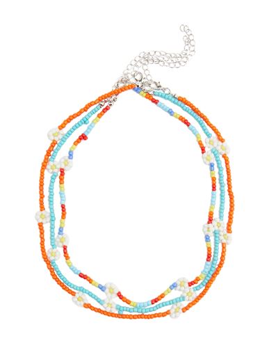 8 By Yoox Woman Necklace Sky Blue Size - Plastic, Metal