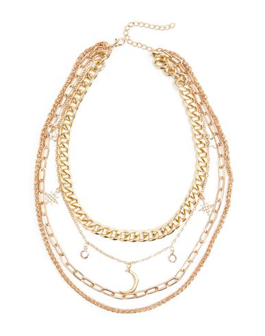 8 By Yoox Woman Necklace Gold Size - Metal, Glass