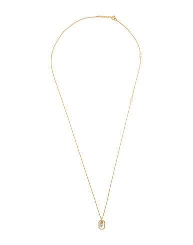P D Paola Mini Letter V Necklace Woman Necklace Gold Size - 925/1000 Silver, Zirconia