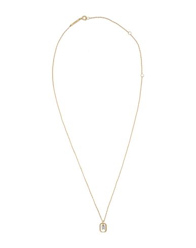 P D Paola Mini Letter N Necklace Woman Necklace Gold Size - 925/1000 Silver, Zirconia