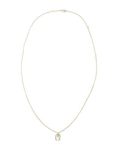 P D Paola Mini Letter Y Necklace Woman Necklace Gold Size - 925/1000 Silver, Zirconia