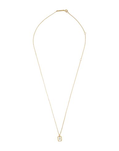 P D Paola Mini Letter A Necklace Woman Necklace Gold Size - 925/1000 Silver, Zirconia