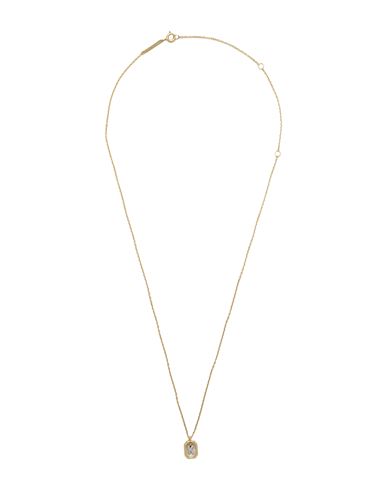 P D Paola Mini Letter K Necklace Woman Necklace Gold Size - 925/1000 Silver, Zirconia