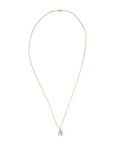 P D Paola Mini Letter H Necklace Woman Necklace Gold Size - 925/1000 Silver, Zirconia