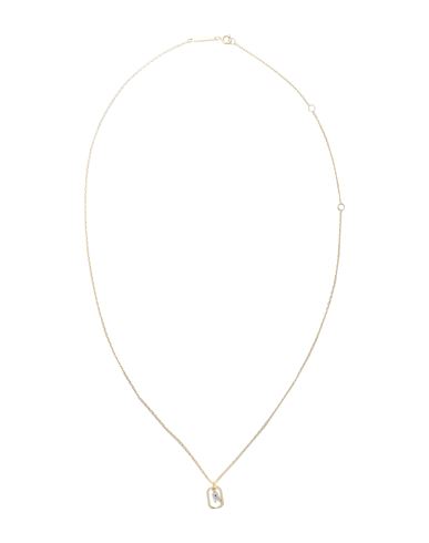 P D Paola Mini Letter R Necklace Woman Necklace Gold Size - 925/1000 Silver, Zirconia