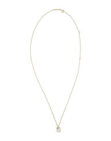 P D Paola Mini Letter T Necklace Woman Necklace Gold Size - 925/1000 Silver, Zirconia