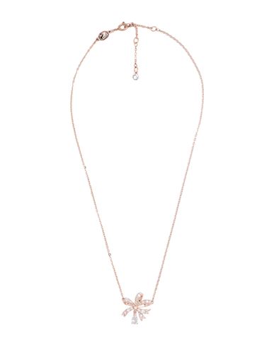 Swarovski Volta Necklace, Bow, Small, White, Rose Gold-tone Plated Woman Necklace Rose Gold Size - M
