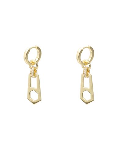 Luv Aj Mini Zipper Huggies- Gold Woman Earrings Gold Size - Metal, 585/1000 Gold Plated