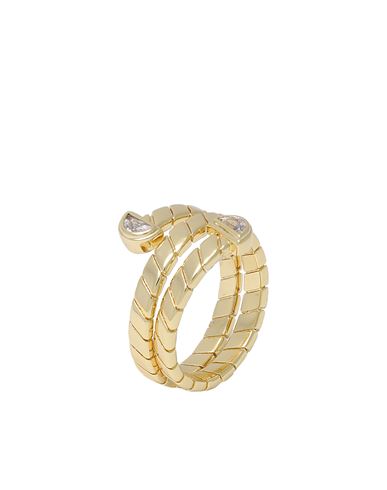 Luv Aj Snake Chain Wrap Ring- Gold Woman Ring Gold Size 7 Metal, 585/1000 Gold Plated