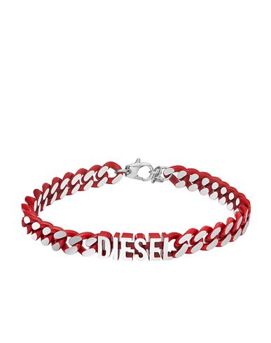 Diesel Steel Man Bracelet Red Size - Stainless Steel