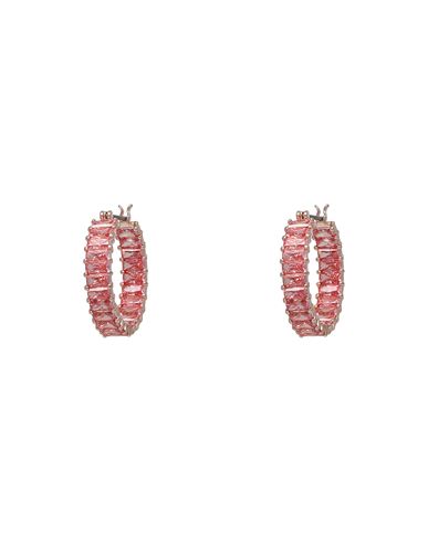 Swarovski Matrix Hoop Earrings, Baguette Cut, Pink, Rose Gold-tone Plated Woman Earrings Pink Size -