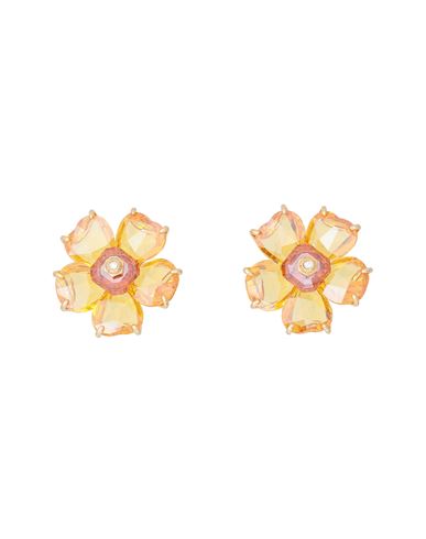 Swarovski Florere Stud Earrings Woman Earrings Ocher Size - Metal,  Crystal, Cubic Zirconia In Yellow