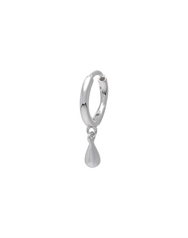 P D Paola Teardrop Single Silver Earring Woman Single Earring Silver Size - 925/1000 Silver In Metallic