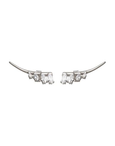 P D Paola Aqua Silver Earrings Woman Earrings Silver Size - 925/1000 Silver, Zirconia