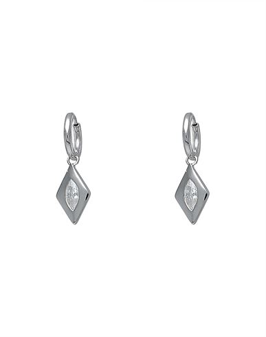 P D Paola Kate Silver Hoop Earrings Woman Earrings Silver Size - 925/1000 Silver, Zirconia