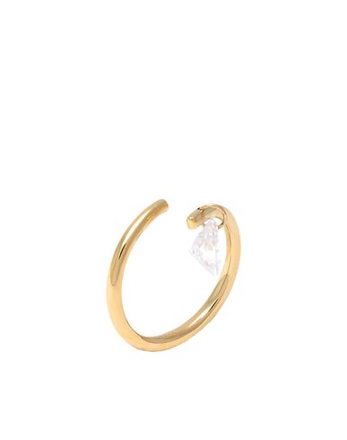 P D Paola Aqua Ring Woman Ring Gold Size 7.5 925/1000 Silver, 750/1000 Gold Plated, Zirconia