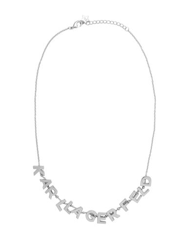 Karl Lagerfeld K/karl Logo Necklace Woman Necklace Silver Size - Brass