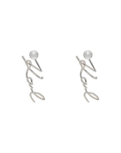 Karl Lagerfeld K/signature Earrings Woman Earrings Silver Size - Recycled Silver, Glass
