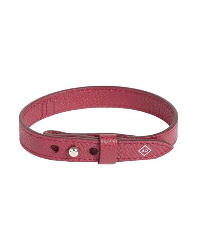 Dunhill Man Bracelet Burgundy Size - Leather In Red