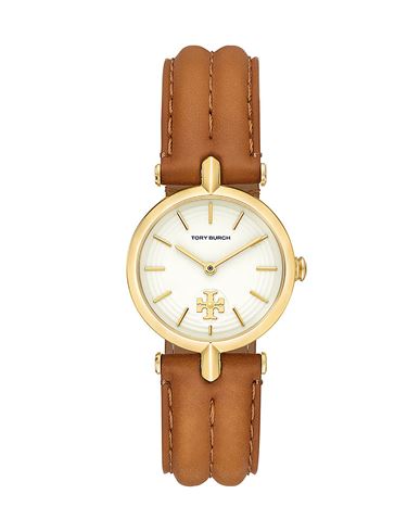 TORY BURCH TORY BURCH THE KIRA WOMAN WRIST WATCH GOLD SIZE - STAINLESS STEEL, SOFT LEATHER