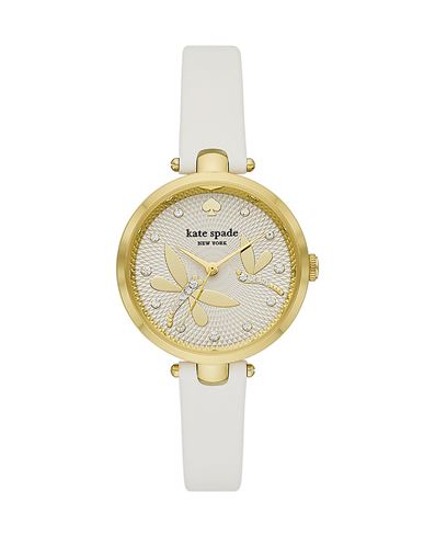 KATE SPADE KATE SPADE NEW YORK HOLLAND WOMAN WRIST WATCH GOLD SIZE - STAINLESS STEEL, SOFT LEATHER
