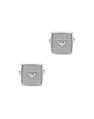 Emporio Armani Man Cufflinks And Tie Clips Silver Size - Stainless Steel