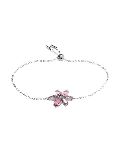 Swarovski Gema Bracelet, Mixed Cuts, Flower, Pink, Rhodium Plated Woman Bracelet Pink Size - Rhodium