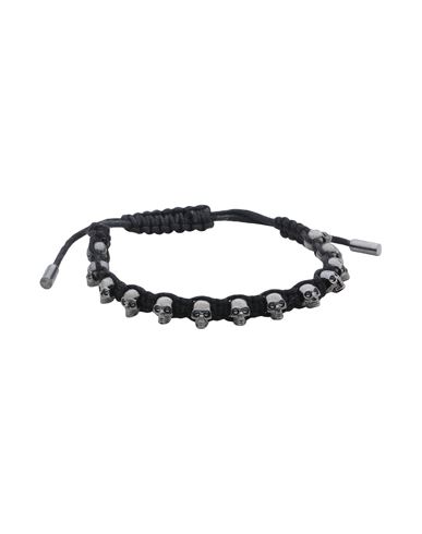 Alexander Mcqueen Man Bracelet Black Size - Textile Fibers, Brass