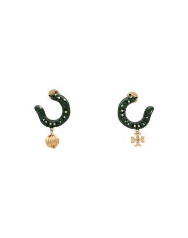 Tory Burch Woman Earrings Green Size - Brass