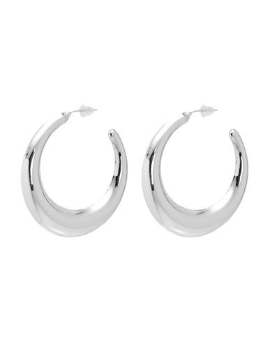 8 By Yoox Moon Shape Hoops Woman Earrings Silver Size - Iron