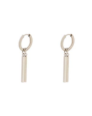 8 By Yoox Small Hoops With Pendants Man Earrings Silver Size - Metal Alloy
