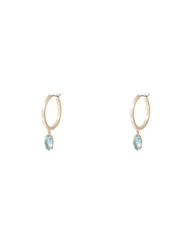 Lauren Ralph Lauren Gold Metal And Blue Stone Huggie Drop Earrings. Woman Earrin