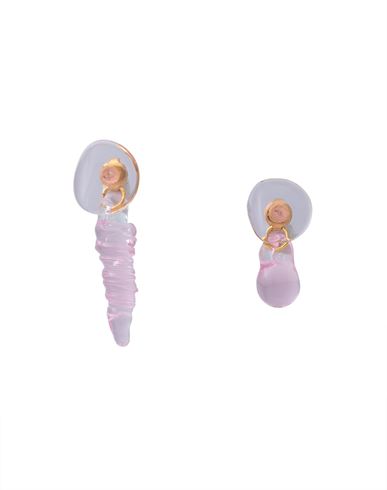 Levens Jewels Water Drops Earrings Woman Earrings Light Pink Size - Borosilicate Glass, Brass