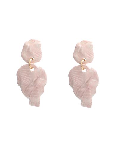 Levens Jewels Roca Earrings Pink Woman Earrings Blush Size - Clay, Brass, Enamel