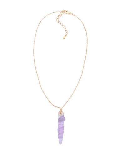 Levens Jewels Stalagtite Necklace Woman Necklace Lilac Size - Borosilicate Glass, Brass In Purple