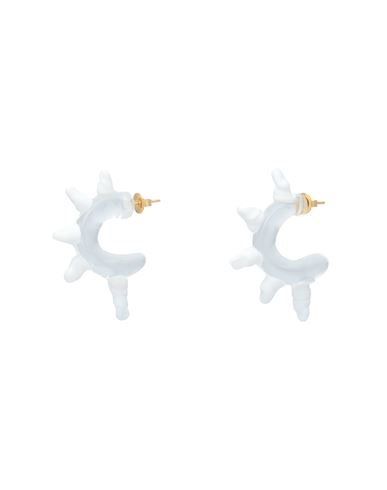 Levens Jewels Stalagmite Hoops White Woman Earrings White Size - Borosilicate Glass, Brass