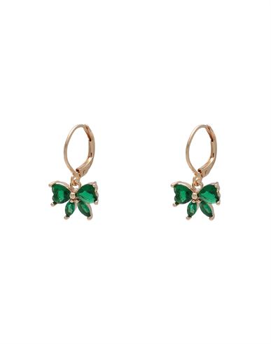 Taolei Woman Earrings Emerald Green Size - Steel, Titanium, Crystal